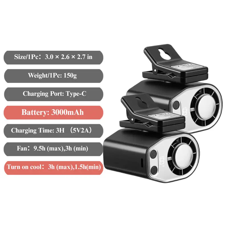 Semiconductor Cooling Car Fan with 100-Speed Control