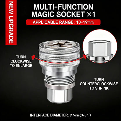 Universal Socket Adapter With 3/8 Hex Shank