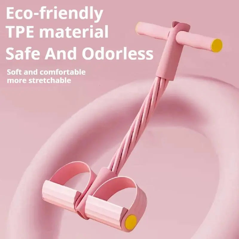 Pedal Resistance Band with 8-Tube Elastic Pull Rope