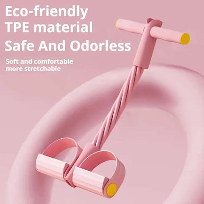 Pedal Resistance Band with 8-Tube Elastic Pull Rope