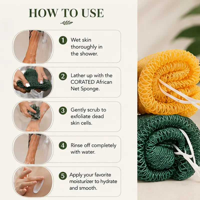 Authentic African Exfoliating Net Sponge