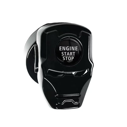 Superhero Style Push to Start Button Cover | Metal Flip-Up Engine Ignition Accessory | Personalized Car Interior Decoration