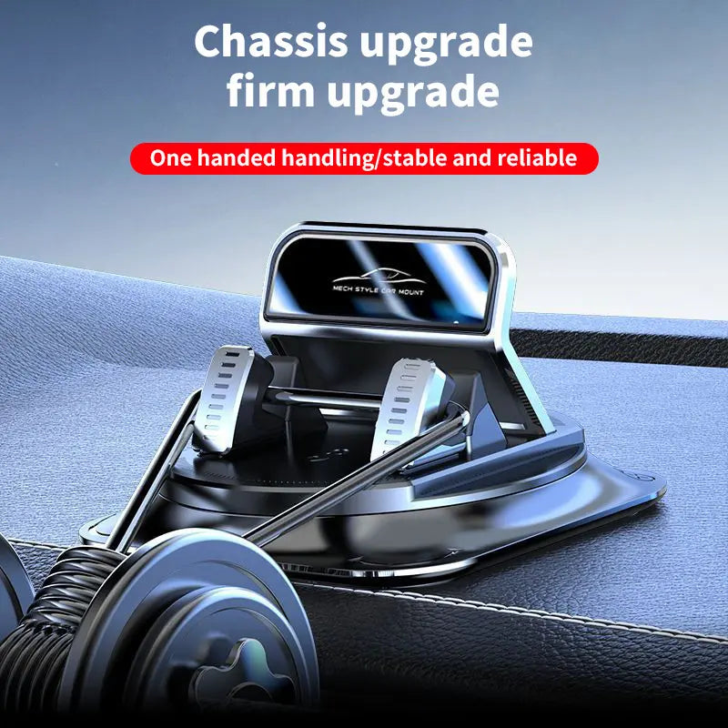 360° Adjustable Car Phone Holder – Suction Cup Dashboard Mount for Navigation – Horizontal & Vertical Screen Adjustment – Compatible with iPhone & Android