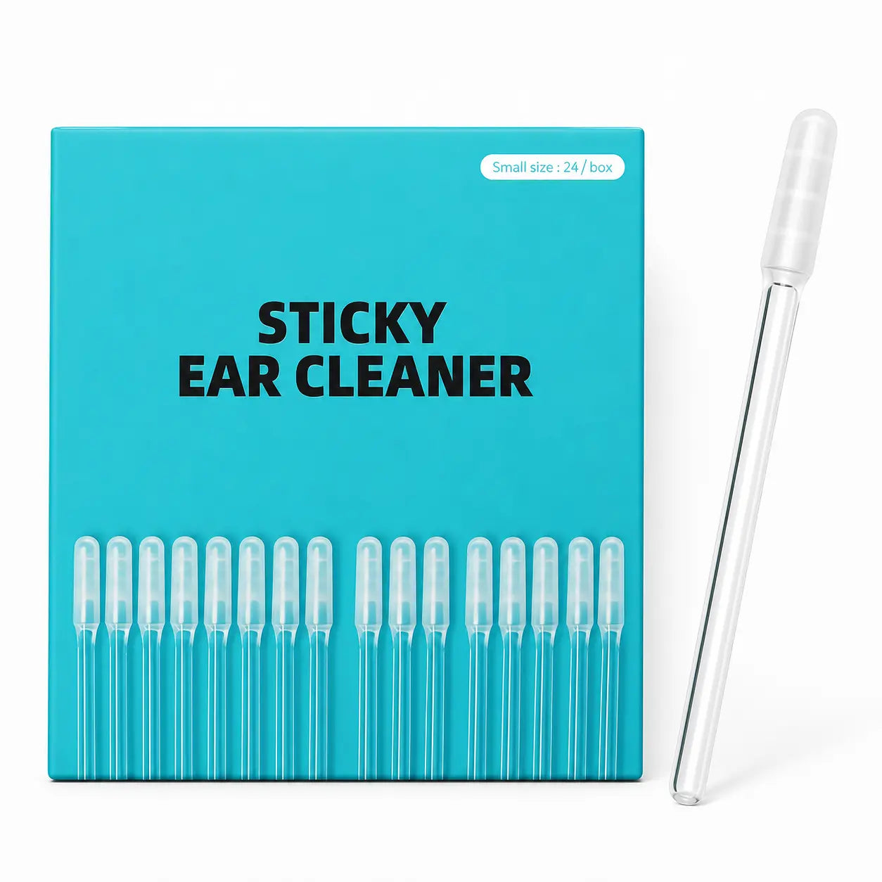 Reusable Sticky Ear Cleaning Stick - Soft Adhesive Tip Earwax Remover for Dry Earwax, Portable Washable Ear Cleaner & Safe Ear Hygiene Tool Set