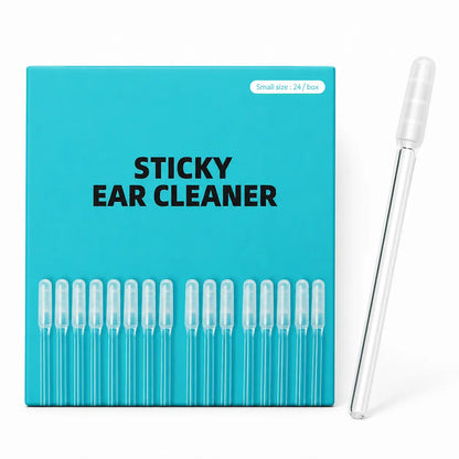 Reusable Sticky Ear Cleaning Stick - Soft Adhesive Tip Earwax Remover for Dry Earwax, Portable Washable Ear Cleaner & Safe Ear Hygiene Tool Set
