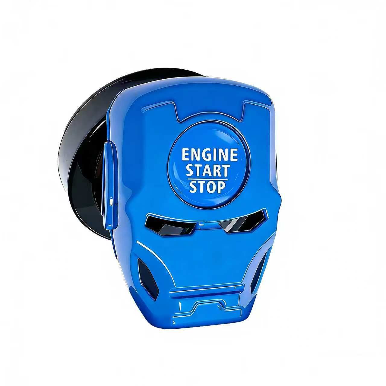 Superhero Style Push to Start Button Cover | Metal Flip-Up Engine Ignition Accessory | Personalized Car Interior Decoration