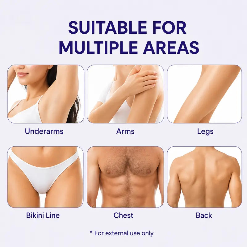 Gentle Hair Removal Cream for Sensitive Skin – Fast & Painless Depilatory for Underarm, Bikini & Body – No Razor Bumps, Smooth Results in 5-10 Minutes