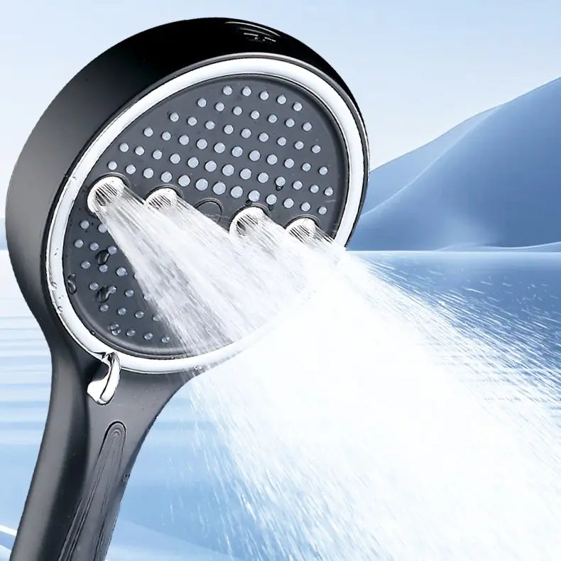Modern Matte Black Handheld Shower Head – High-Pressure Bathroom Fixture