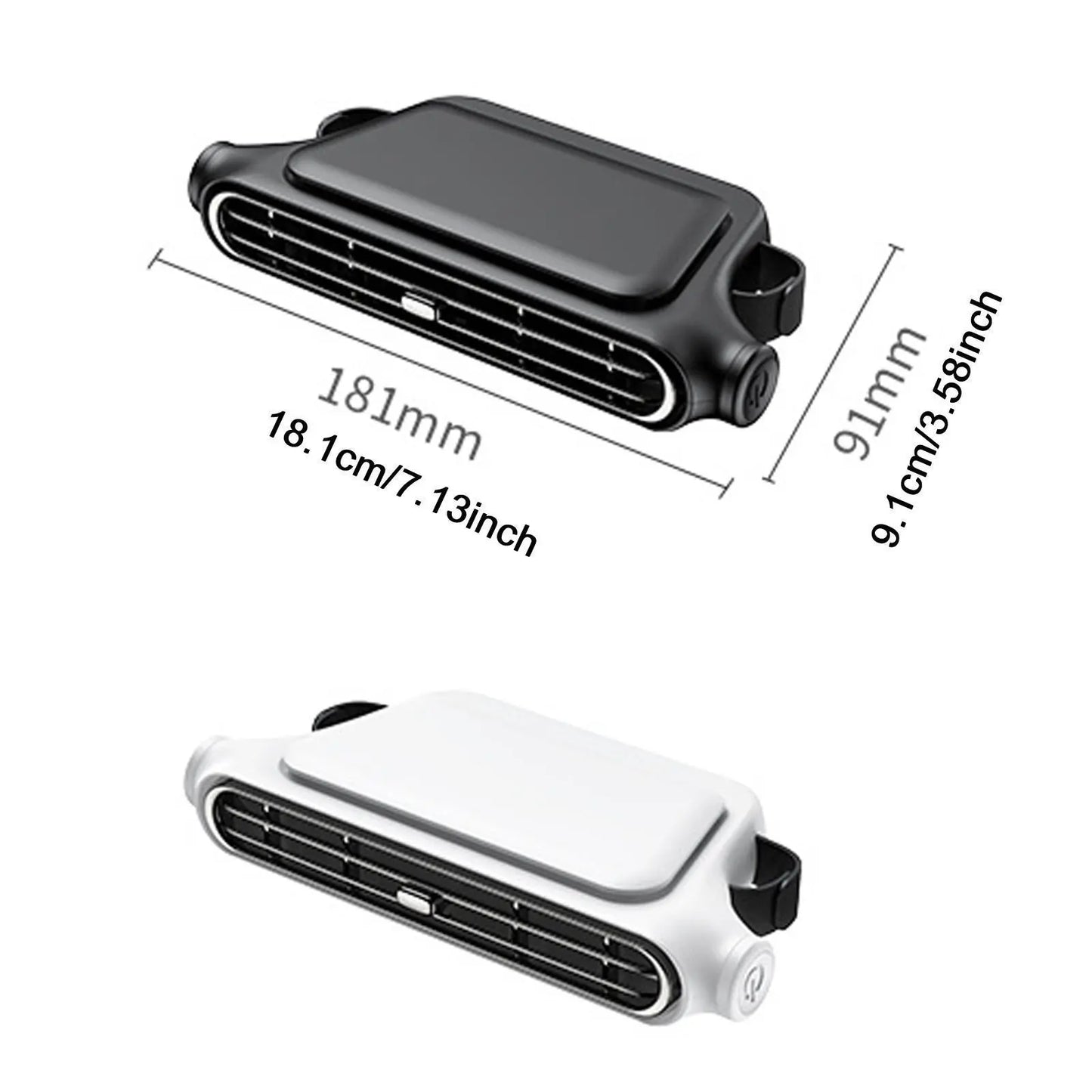 3000mAh 3-Speed Portable Car Seat Fan
