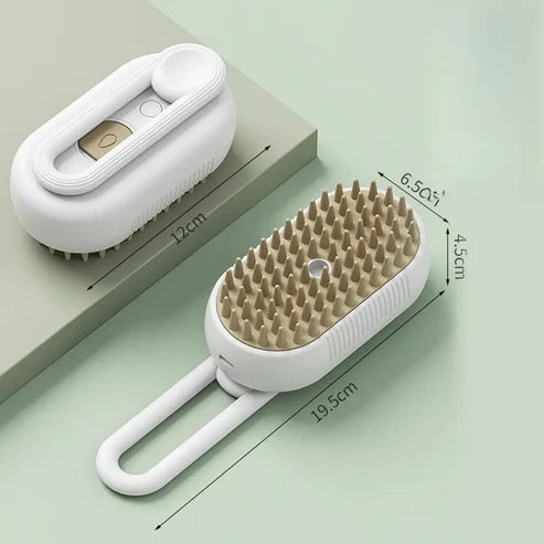 Steam Pet Hair Remover – 3-in-1 Cat & Dog Grooming Brush with Adjustable Steamy Mist