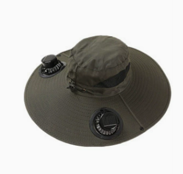 Solar-Powered Cooling Fan Bucket Hat – Dual-Power Rechargeable Sun Protection Hat for Golf, Hiking & Outdoor Events – Lightweight & Water-Resistant Unisex Design