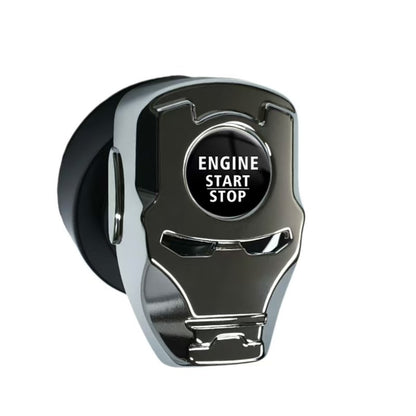 Superhero Style Push to Start Button Cover | Metal Flip-Up Engine Ignition Accessory | Personalized Car Interior Decoration