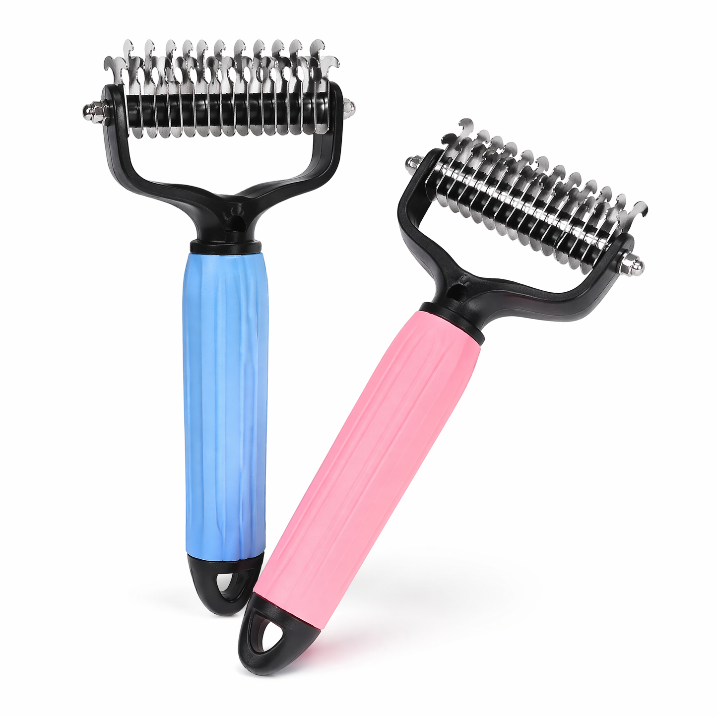 Universal Pet Detangling Comb for Dogs — Double-Sided Stainless Steel Grooming Tool for Coat Care & Shedding Removal