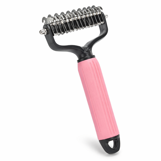 Universal Pet Detangling Comb for Dogs — Double-Sided Stainless Steel Grooming Tool for Coat Care & Shedding Removal
