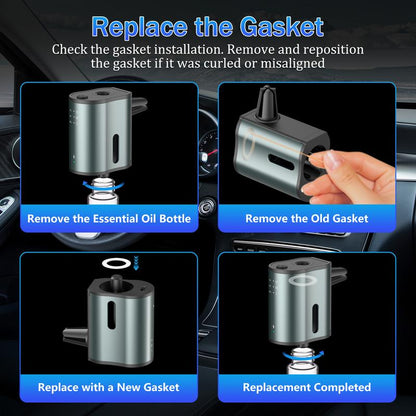Smart Car Air Freshener & Essential Oil Diffuser | Rechargeable Auto Vent Clip Aromatherapy with 3 Adjustable Modes