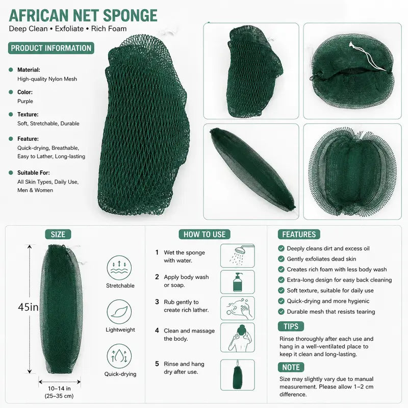 Authentic African Exfoliating Net Sponge