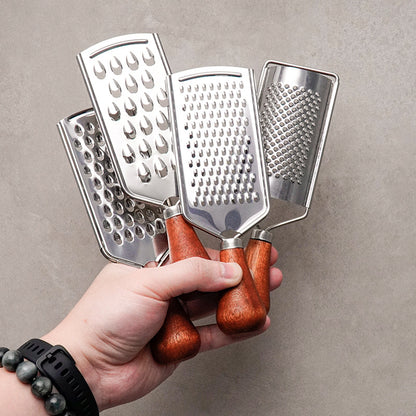 Multi-Function Stainless Steel Grater – All-in-One Shredder & Slicer for Cheese, Ginger, Vegetables & Zest – Versatile Kitchen Tool with Multiple Grating Sizes
