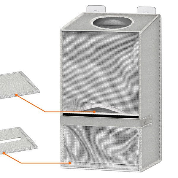 Wall-Mounted Plastic Bag Storage Organizer – Drill-Free Dispenser for Kitchen Trash Bags, Food Preservation Bags & Grocery Bag Organization
