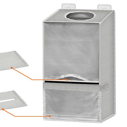 Wall-Mounted Plastic Bag Storage Organizer – Drill-Free Dispenser for Kitchen Trash Bags, Food Preservation Bags & Grocery Bag Organization