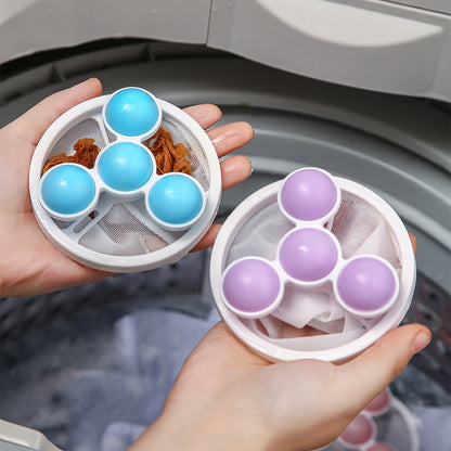 3-Pack Reusable Floating Hair Filter Bag for Washing Machine - Mesh Lint Catcher & Pet Fur Remover Cleaner, Laundry Hair Trapper Pointer for Top-Load Washers