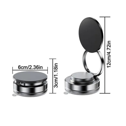 360° Adjustable Vacuum Magnetic Phone Holder – Portable Suction Cup Mount for MagSafe, Car Dashboard, Makeup Mirror & Gym – Compatible with iPhone 11 and Above
