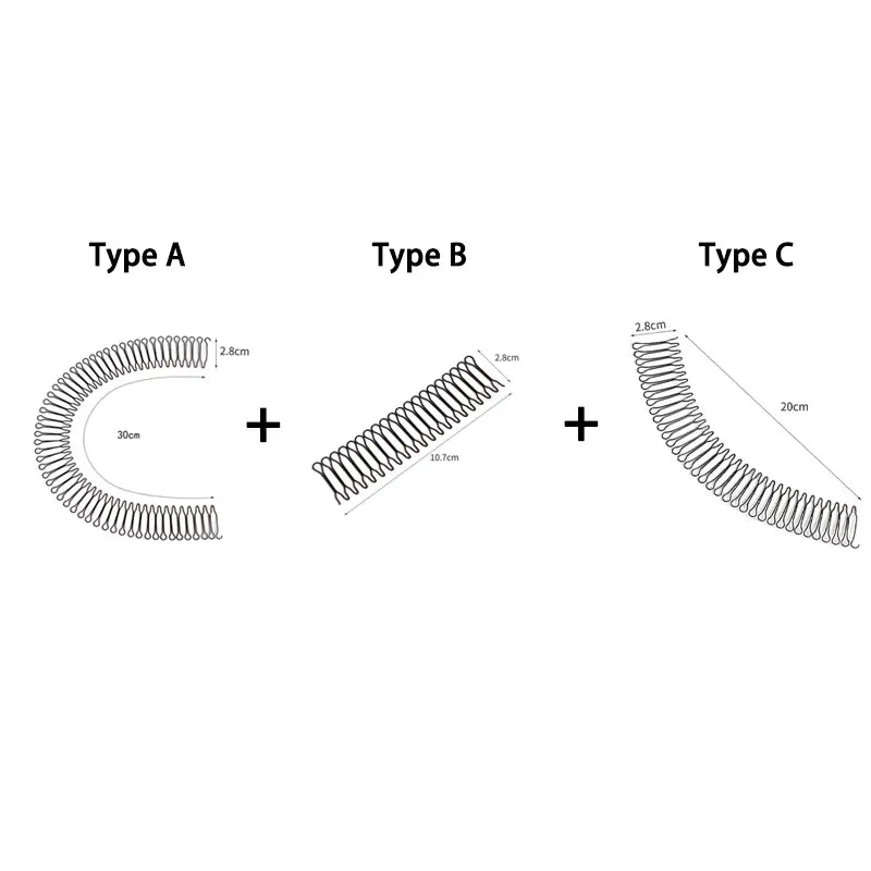 Stretchable U-Shape Hair Finishing Combs (3-Piece Set)