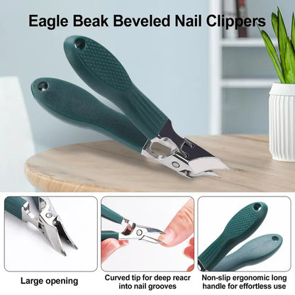 3-Piece Eagle Beak Beveled Nail Clipper Set