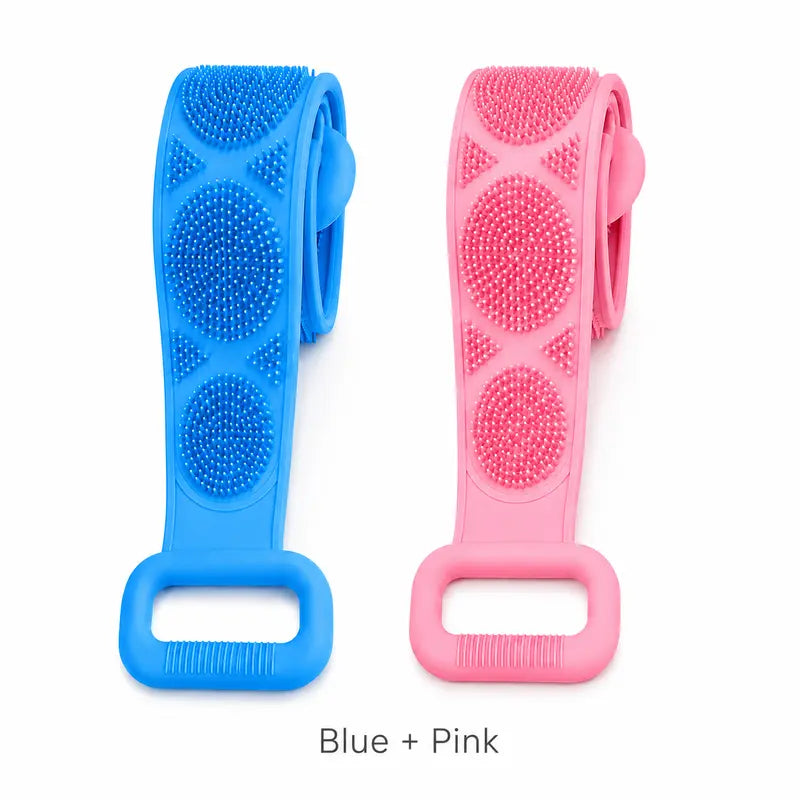 2-in-1 Silicone Back Scrubber and Bath Brush