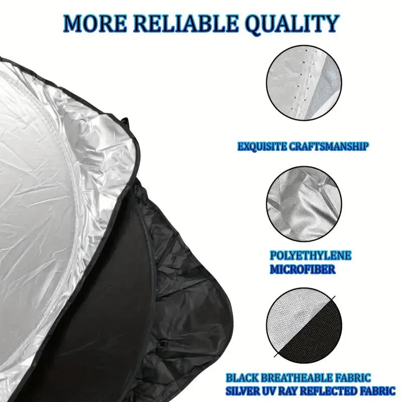 Portable Thermal Insulation Windshield Sunshade – Exterior UV Protection Cover for Cars, SUVs & Trucks – Heat-Reflective Sun Visor for Interior Cooling