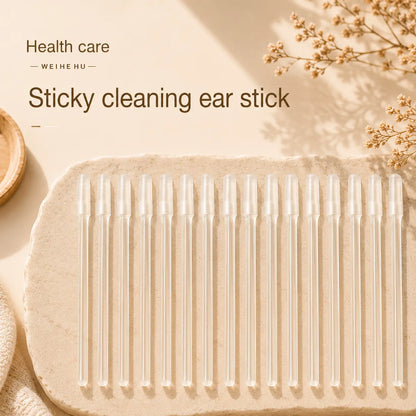 Reusable Sticky Ear Cleaning Stick - Soft Adhesive Tip Earwax Remover for Dry Earwax, Portable Washable Ear Cleaner & Safe Ear Hygiene Tool Set