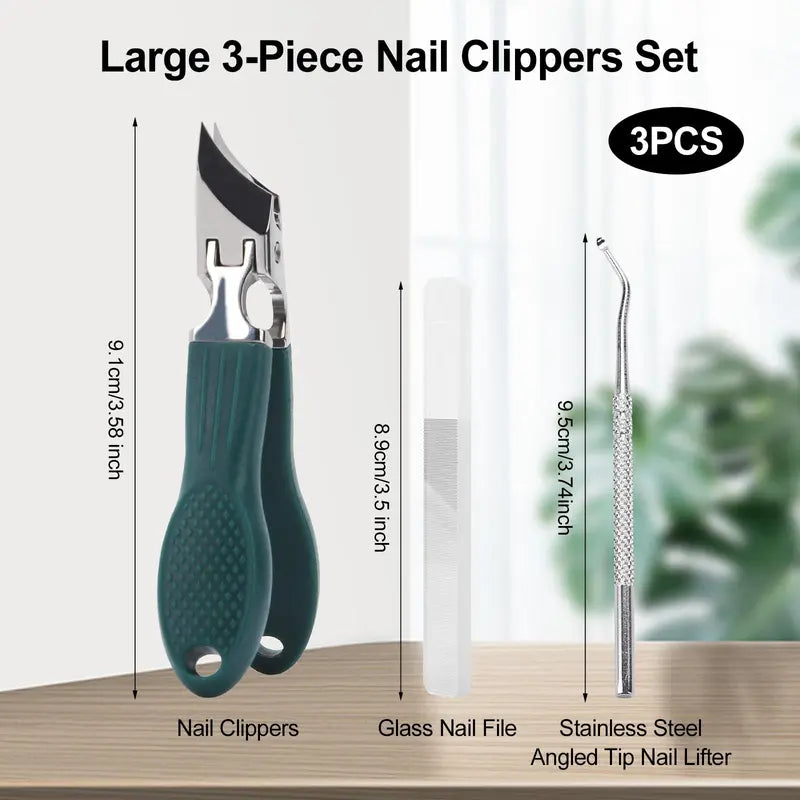 3-Piece Eagle Beak Beveled Nail Clipper Set
