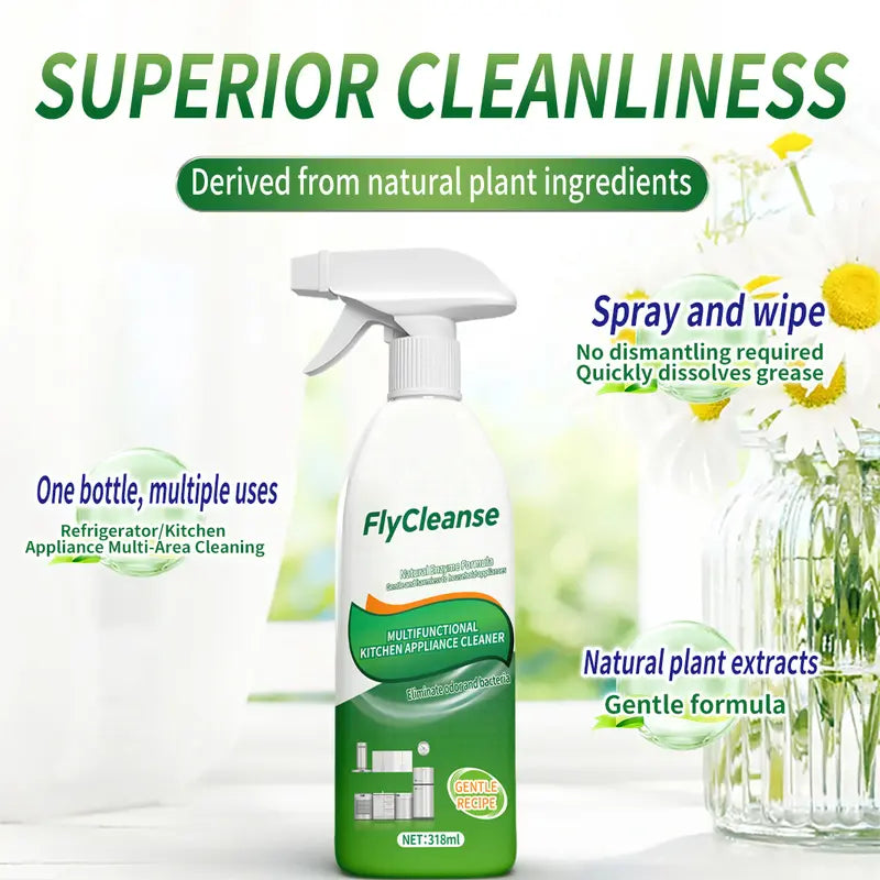 Natural Enzyme Formula Kitchen Cleaning Spray - Fast-Acting Household Grease & Mold Remover Liquid, for Kitchen Stoves & Range Hoods, 318 ml Bottle, 24-Month Shelf Life, Father's Day Gift Idea,summerwins