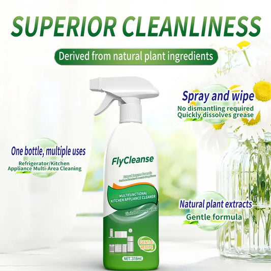 Natural Enzyme Formula Kitchen Cleaning Spray - Fast-Acting Household Grease & Mold Remover Liquid, for Kitchen Stoves & Range Hoods, 318 ml Bottle, 24-Month Shelf Life, Father's Day Gift Idea,summerwins