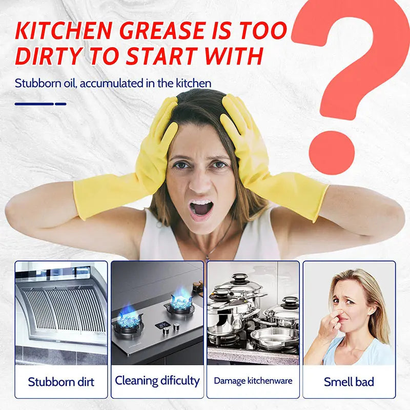Powerful Kitchen Degreaser & Antibacterial Spray – Quick Grease Remover for Stovetops, Counters, and Surfaces