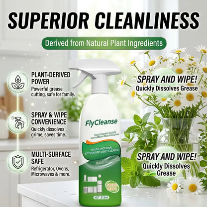 Natural Enzyme Formula Kitchen Cleaning Spray - Fast-Acting Household Grease & Mold Remover Liquid, for Kitchen Stoves & Range Hoods, 318 ml Bottle, 24-Month Shelf Life, Father's Day Gift Idea,summerwins