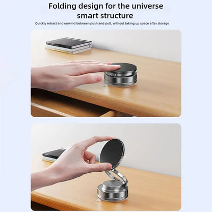 360° Adjustable Vacuum Magnetic Phone Holder – Portable Suction Cup Mount for MagSafe, Car Dashboard, Makeup Mirror & Gym – Compatible with iPhone 11 and Above