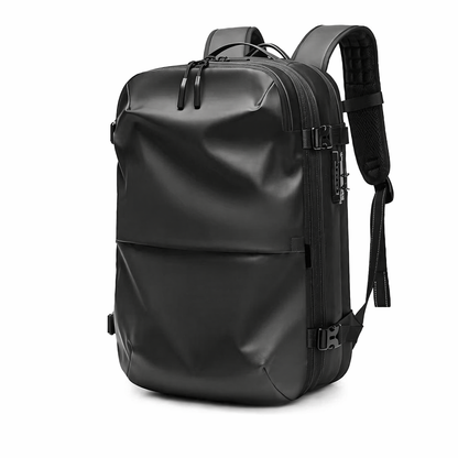 AIRTRAVIA Air Original Travel Backpack | Waterproof Cabin-Approved Carry-On with Built-In Vacuum Compression & TSA Lock | Expandable Matte Black