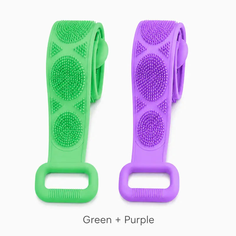 2-in-1 Silicone Back Scrubber and Bath Brush
