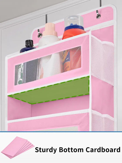 5+5 No-Drill Over-the-Door Hanging Organizer – Large Capacity Storage with Main & Side Pockets – Space-Saving Essential for Nursery, Bedroom & Bathroom