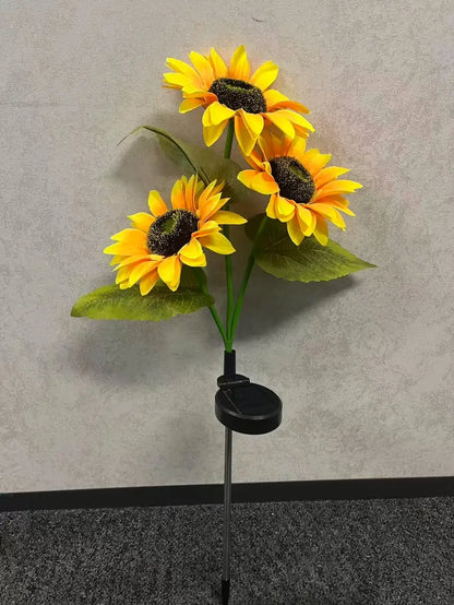 LED Solar Sunflower Garden Stake Lights