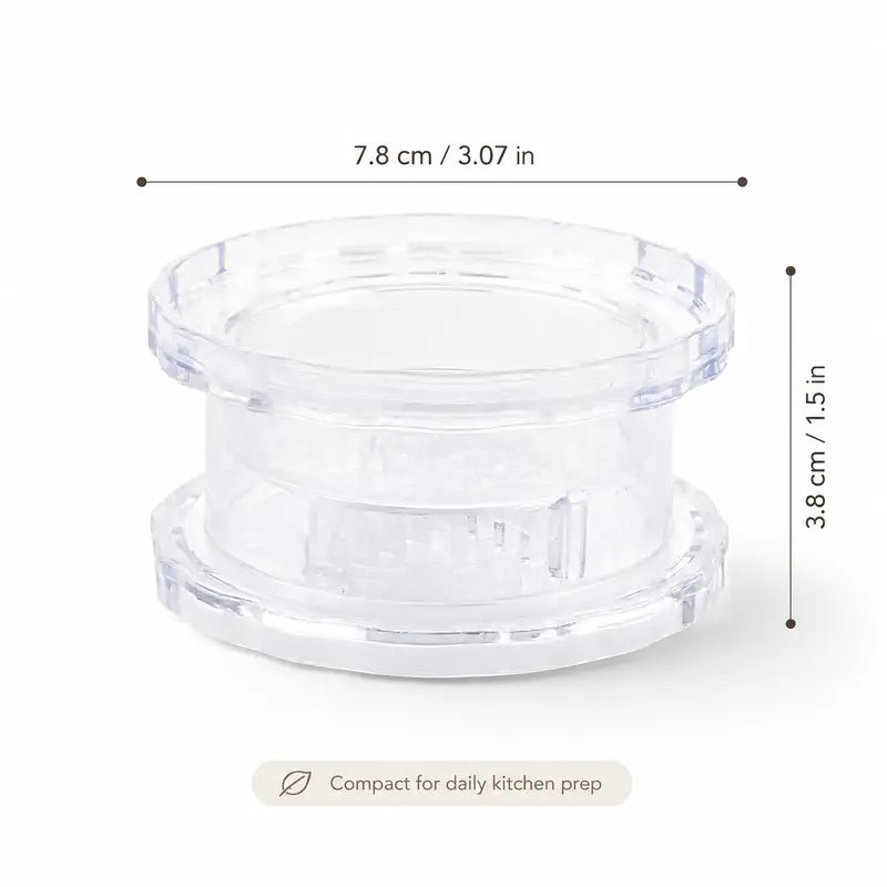 Mini Transparent Twist Garlic Mincer, One Hand Manual Garlic Press Grinder, Portable Ginger Chili Minced Tool For Kitchen Cooking