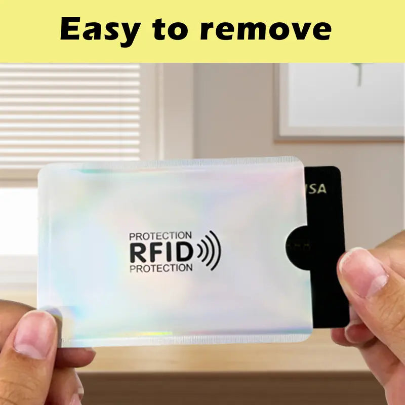 8-Count RFID Blocking Sleeves – Slim Secure Protectors for Credit & ID Cards