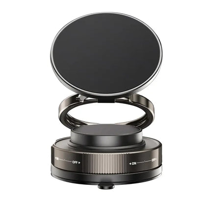 360° Adjustable Vacuum Magnetic Phone Holder – Portable Suction Cup Mount for MagSafe, Car Dashboard, Makeup Mirror & Gym – Compatible with iPhone 11 and Above