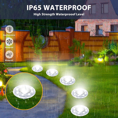 Solar Outdoor Ground Disk Lights