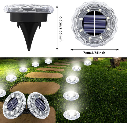 Solar Outdoor Ground Disk Lights