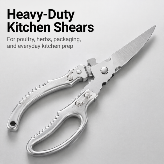 Heavy-Duty Multi-Purpose Kitchen Shears – Stainless Steel Poultry & Herb Scissors for Effortless Food Prep