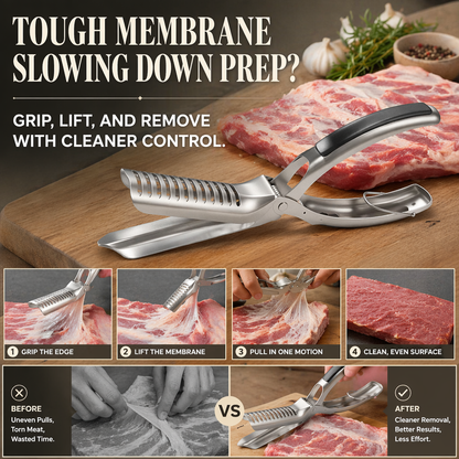 Stainless Steel BBQ Rib Membrane Remover