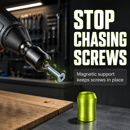 Magnetic Screw Holder Ring – 1/4" Universal Bit Holder for Screwdrivers & Power Drills