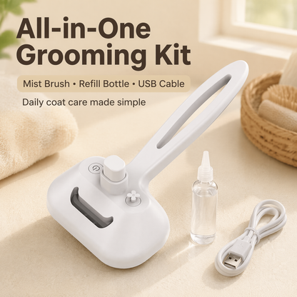 2-in-1 Pet Steaming Self-Cleaning Grooming Brush – Electric Spray Comb for Floating Hair Removal, Massage & Hygiene Care