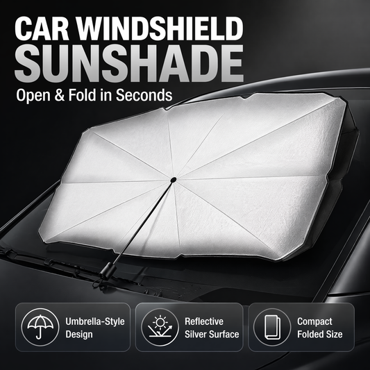 Car Sunshade Umbrella – Foldable Windshield UV & Heat Protection